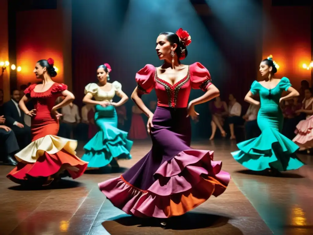 Apasionada actuación de flamenco con el baile del Garrotín en un ambiente íntimo y colorido