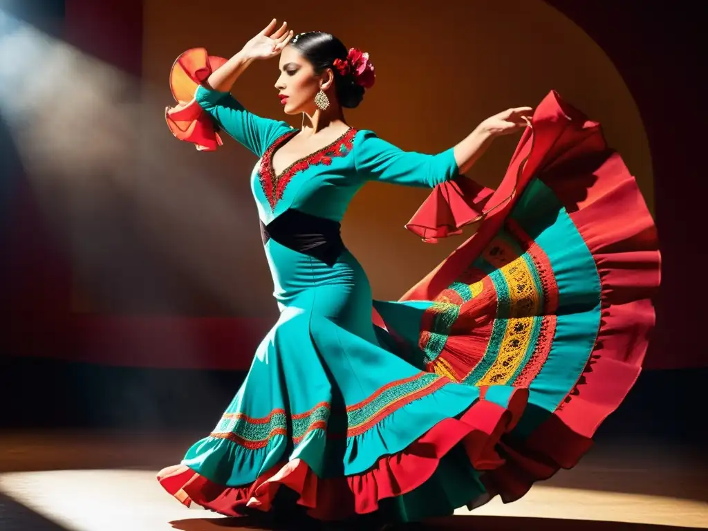 'Una apasionante danza flamenca en un escenario con vestimenta tradicional