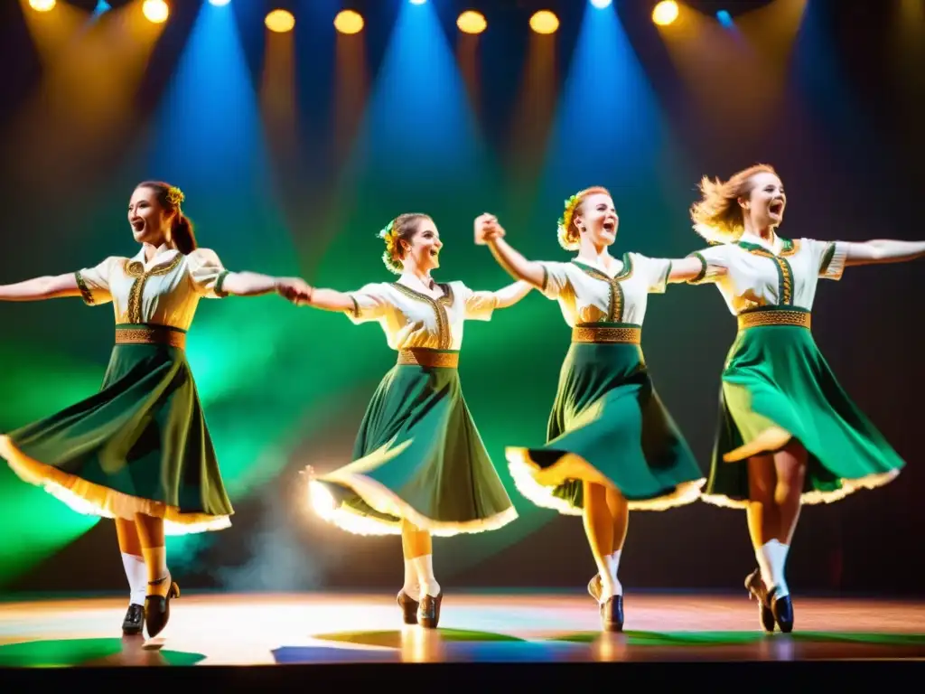 Apasionante masterclass de step dance irlandés con bailarines enérgicos y público admirador