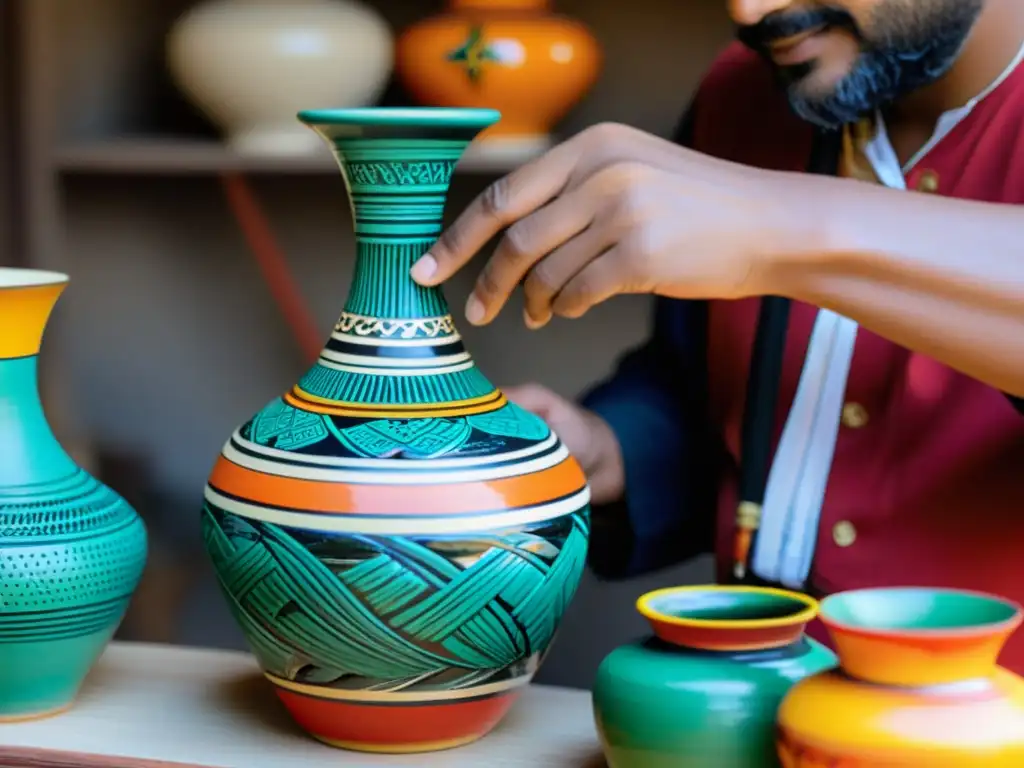 Artistas crean vistosos jarrones cerámicos inspirados en danzas tradicionales, reflejando la fusión cultural entre danza y cerámica