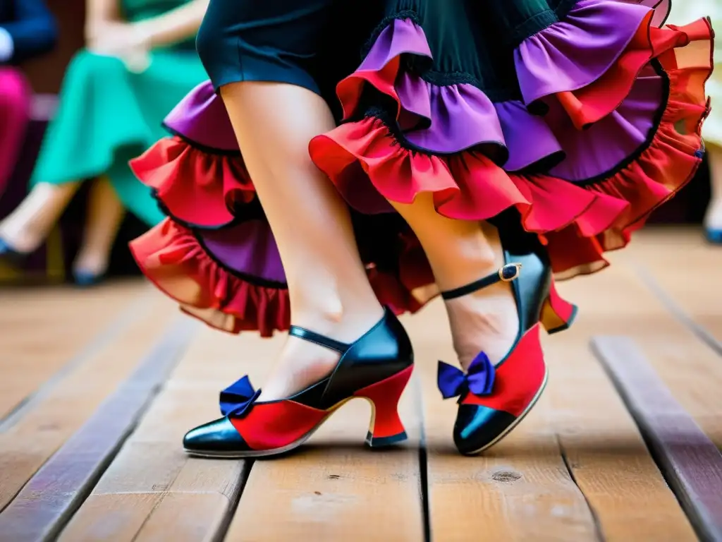 Una bailaora de flamenco en la Feria de Abril, encarnando el significado cultural del Flamenco en un emotivo y apasionado baile