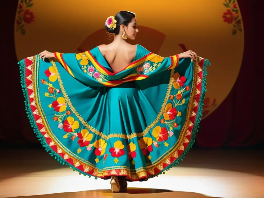 Una bailarina en movimiento, con un mantón de colores vibrantes, captura la esencia de los bailes tradicionales de la zarzuela