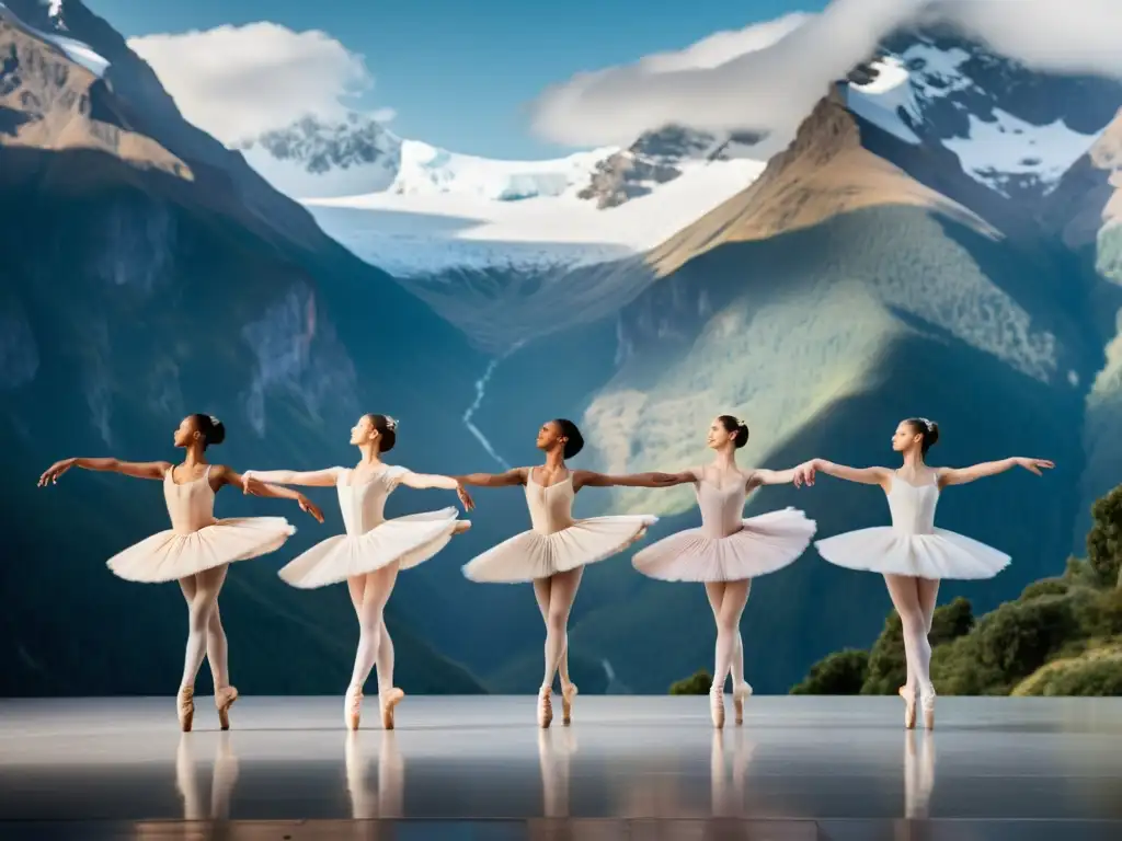 Bailarines realizando entrenamiento en altitud, danza y naturaleza se fusionan