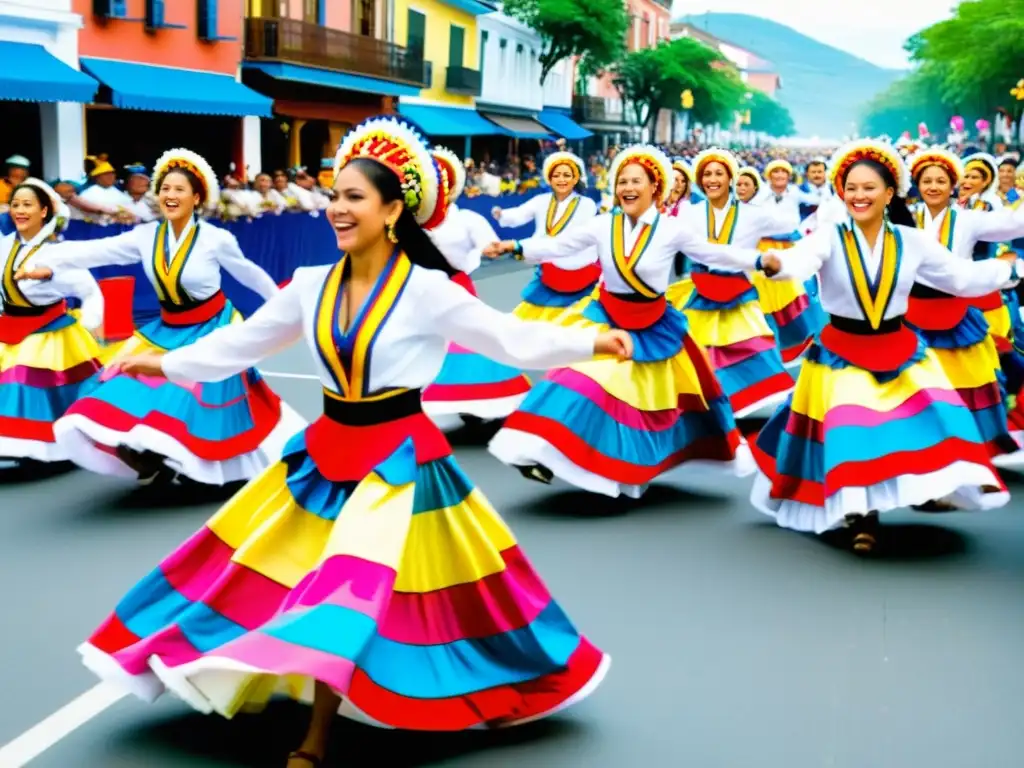 Baile tradicional en el Festival del Porro en San Pelayo: coloridos trajes, música alegre y comunidad festiva