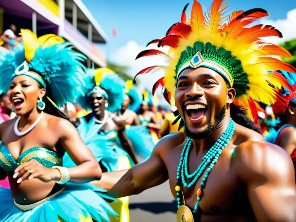 Una banda de Calypso trinitense influye con su energía africana en el vibrante desfile de Carnaval