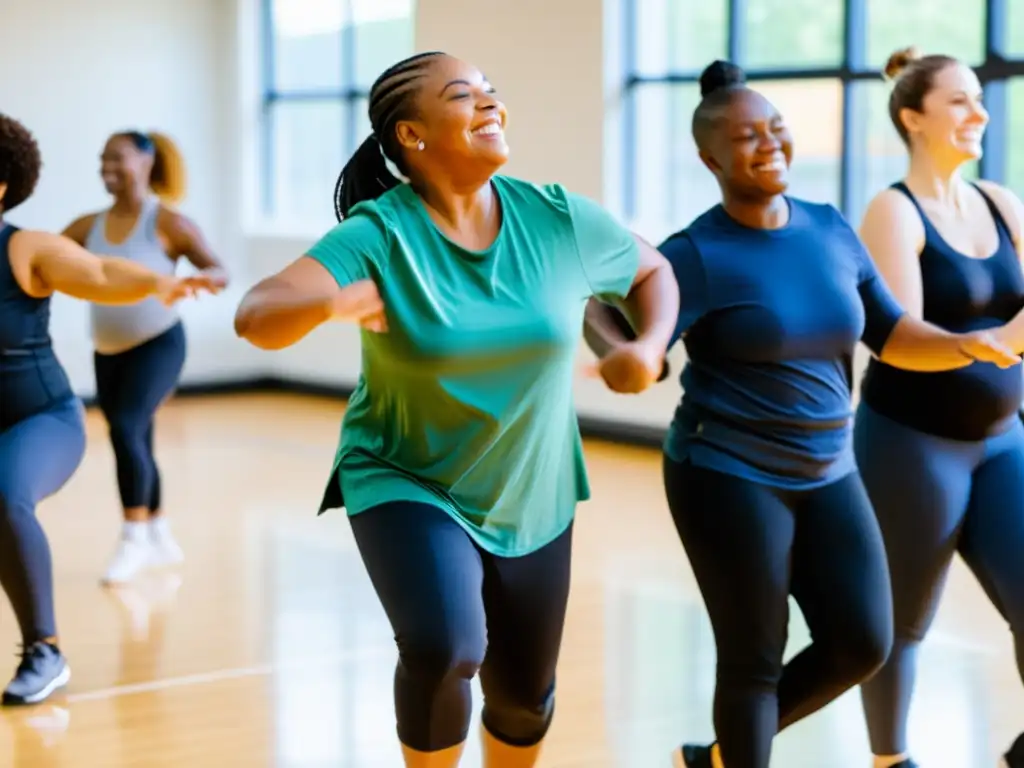 Una clase de baile inclusiva con personas de diversas habilidades y discapacidades, dirigida por un instructor apasionado