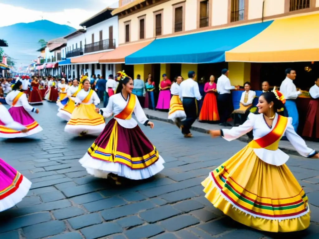 Coloridos bailarines en el Festival del Huapango en San Joaquín, bajo el sol radiante y la animada multitud disfrutando de la festividad