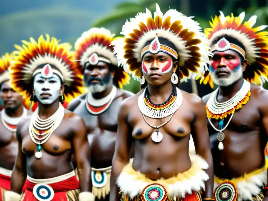 Danza Papua con adornos tradicionales y significado cultural de los adornos en la danza Papua