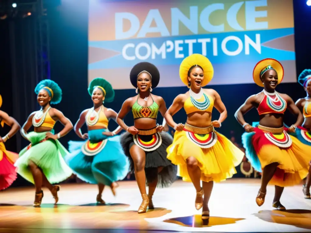 Danza africana competiciones internacionales: Competencia de baile vibrante muestra diversidad cultural con energía y pasión