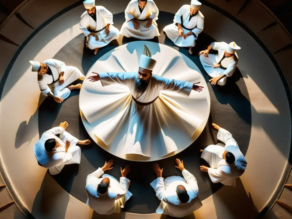 Danza de los Derviches: un giro místico de túnicas blancas crea patrones hipnóticos en ritual espiritual