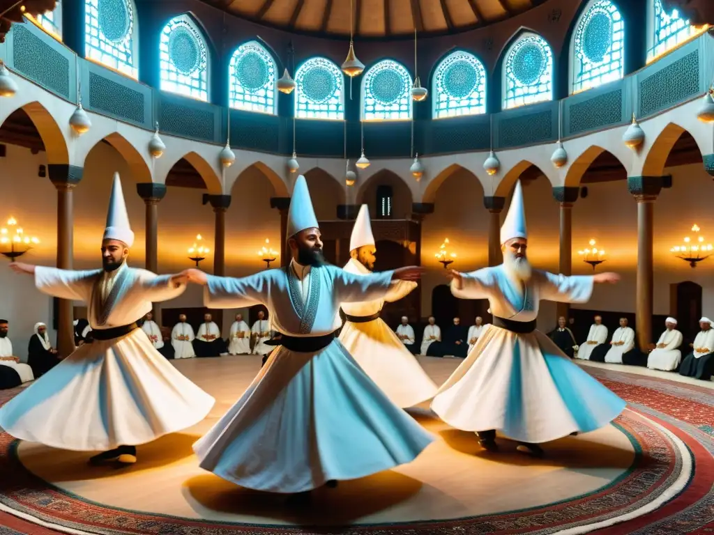 Danza de los Derviches en el Mevlana Museum de Konya, una imagen espiritual de serenidad y reverencia