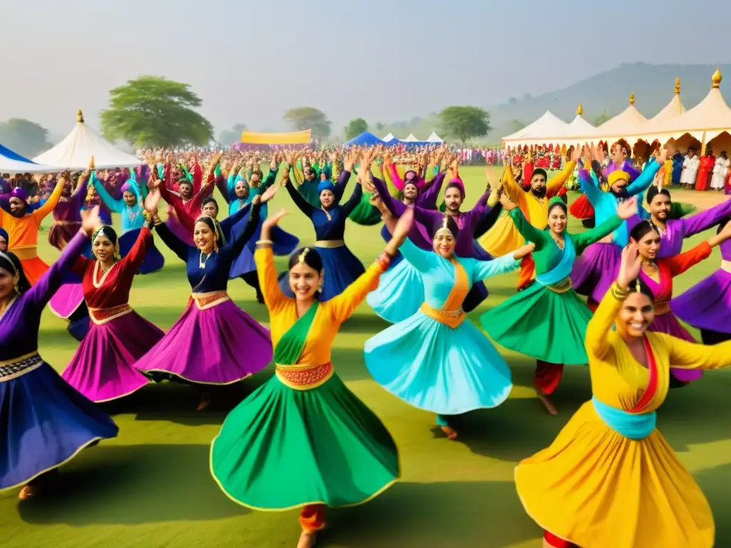 Danza Bhangra: una explosión de color y energía en un festival tradicional punjabi