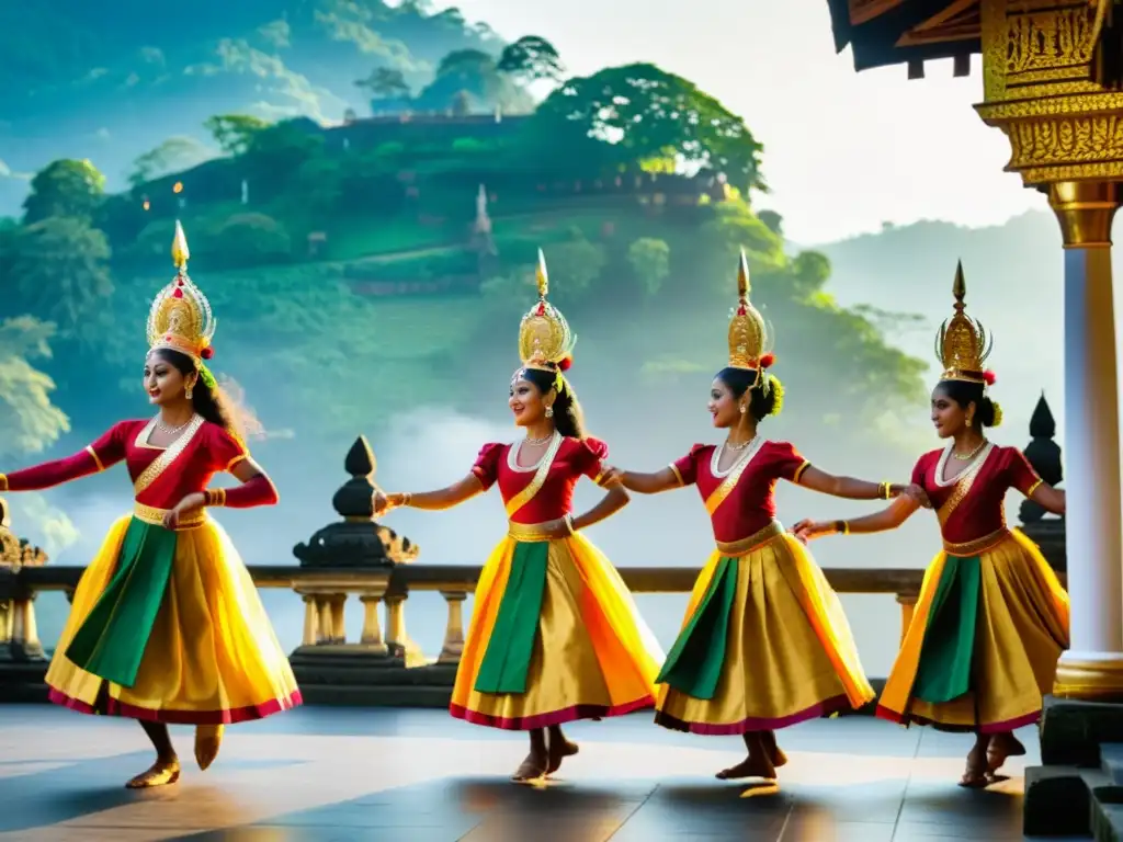 Danza Kandyan en el Festival de Kandy, Sri Lanka: baile vibrante y colorido en el Templo del Diente con una atmósfera cultural única