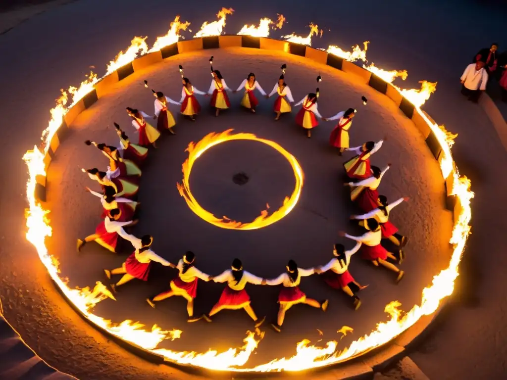 Danza ritual Vodún en Benín: vibrante tradición y profundo significado cultural capturados en una hipnótica ceremonia alrededor del fuego