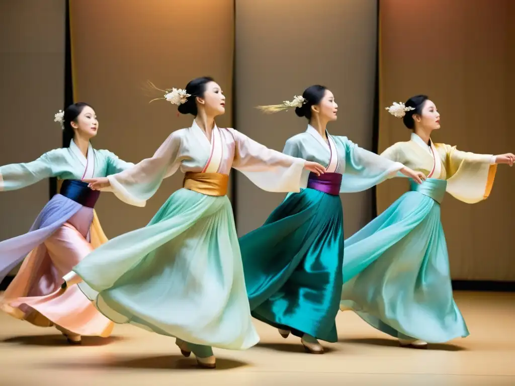 Danza de la Seda Coreana: gracia, tradición y significado cultural en cada movimiento de las bailarinas con hanbok de seda