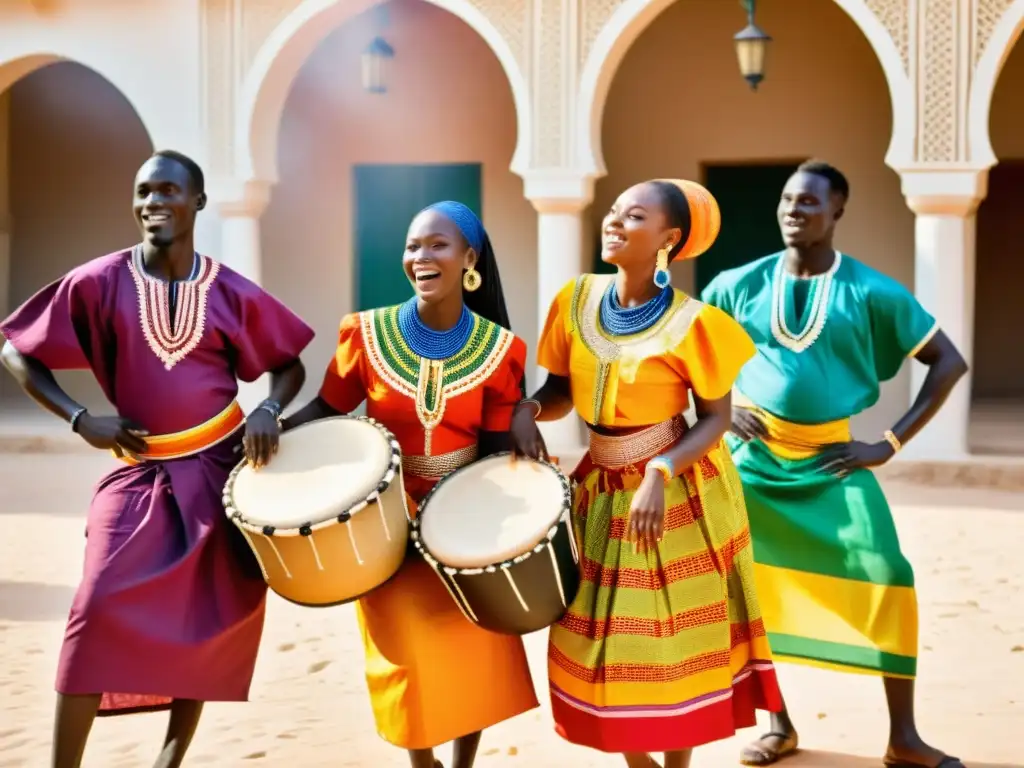 Danza Mbalax en Senegal: Coloridos trajes tradicionales, movimientos rítmicos y expresiones de alegría capturan la energía cultural