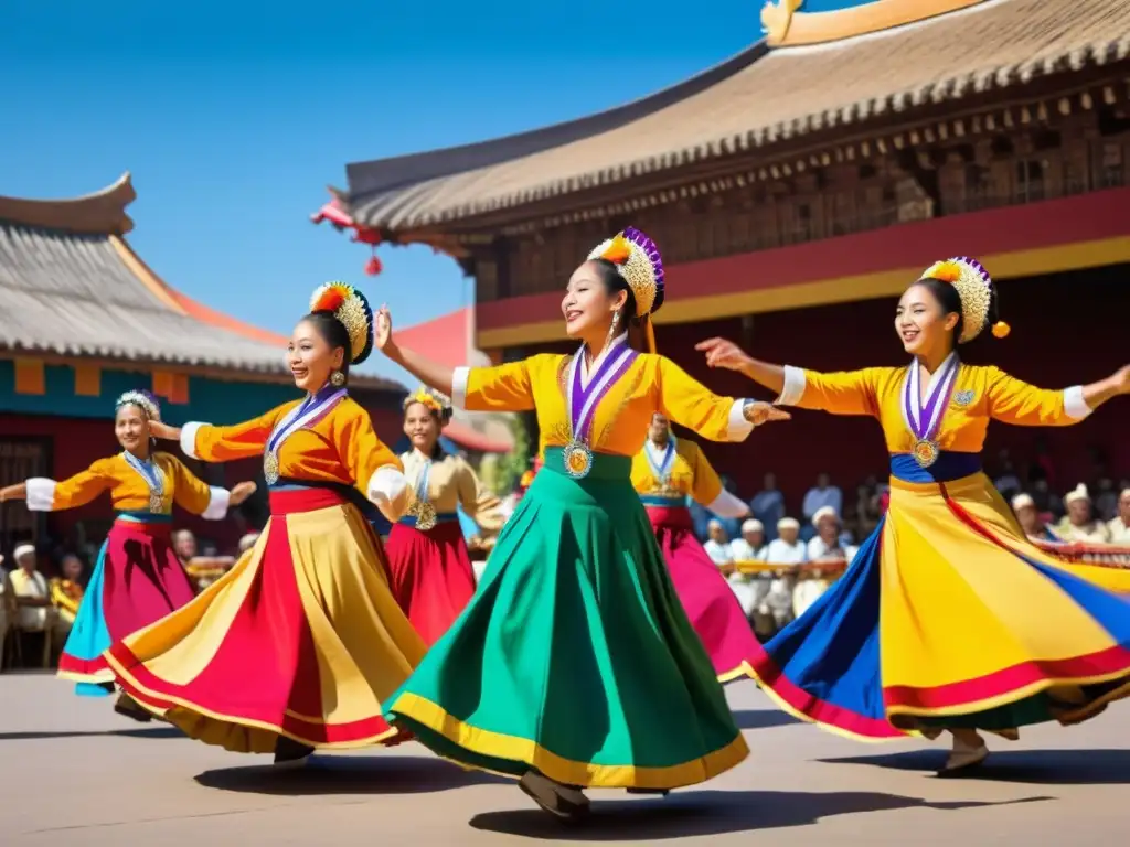 Danza tradicional: coloridos trajes, movimientos dinámicos y público entusiasta