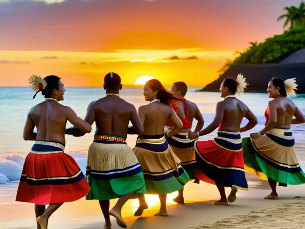 Danza tradicional en Tuvalu: celebración cultural y conexión espiritual en vibrantes colores