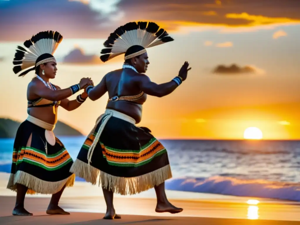 Danza tradicional de las Islas Torres al atardecer, mostrando el significado cultural y espiritual