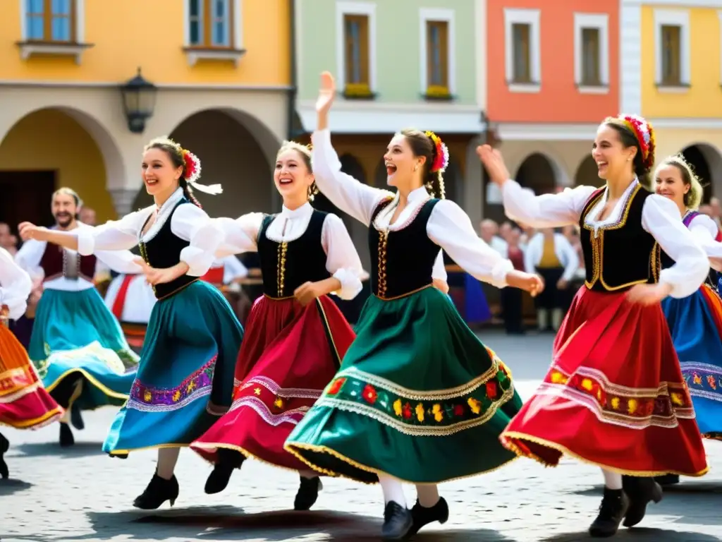 Danzarines húngaros llevan a cabo la energética y colorida Czardas, capturando la esencia de la danza tradicional húngara