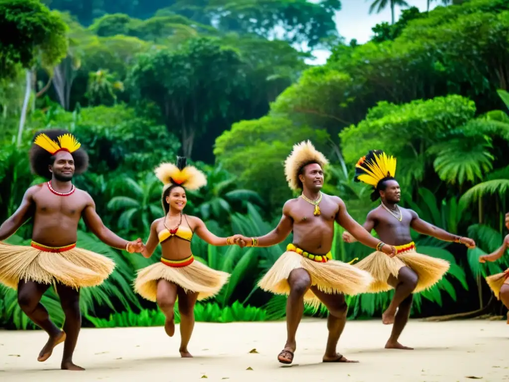 Danzas de Vanuatu con instrumentos ecológicos, conexión profunda con la naturaleza y armonía cultural