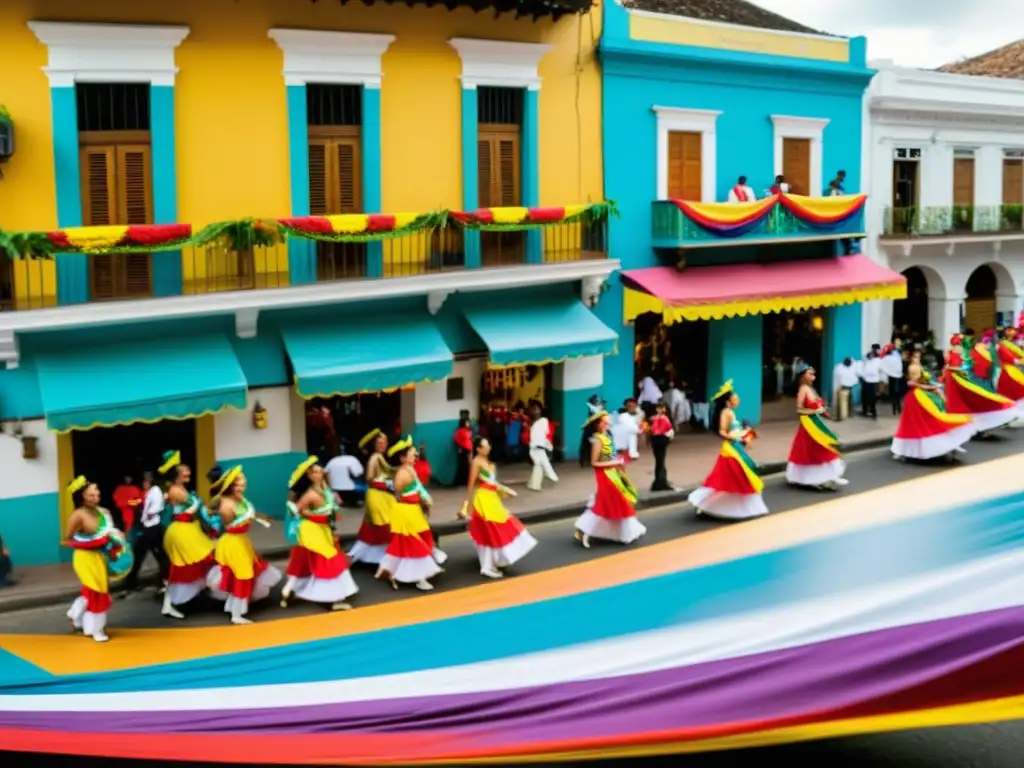 Festival de la Salsa: Color y Pasión en Cali Deslumbrante desfile de salsa en el Festival de la Salsa de Cali, Colombia, mostrando la rica historia y la vibrante energía del evento
