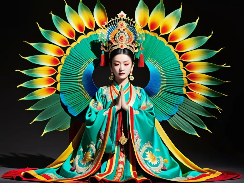 Detalle de la danza de los 1,000 brazos Guanyin: bordados coloridos, movimientos sincronizados y riqueza cultural