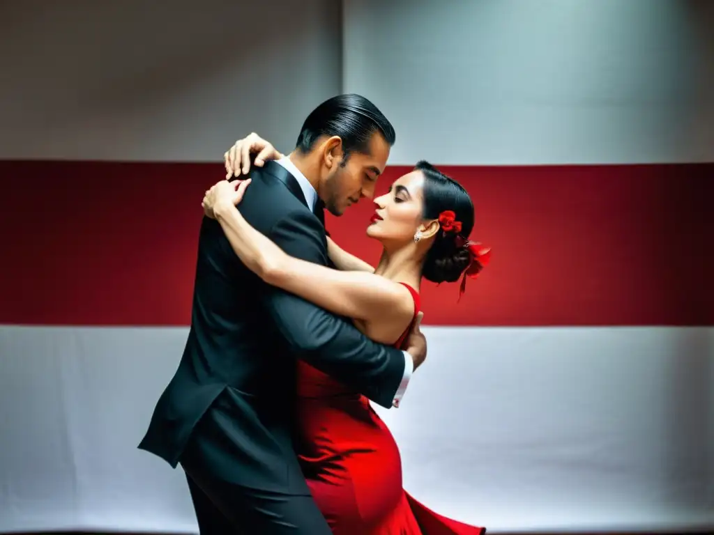 Una fotografía documental de alta resolución que captura la pasión del tango