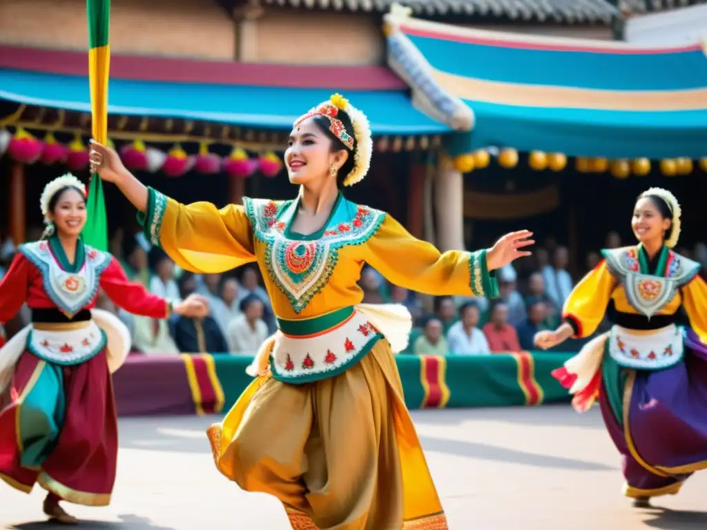 Documentales de danza tradicional en Netflix: Colorida actuación en un bullicioso mercado, con trajes bordados y arquitectura antigua y moderna