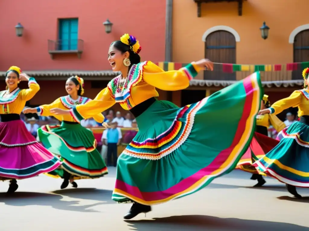 Documentales de streaming danza latina: Deslumbrante baile folclórico mexicano con trajes coloridos, movimientos dinámicos y energía festiva