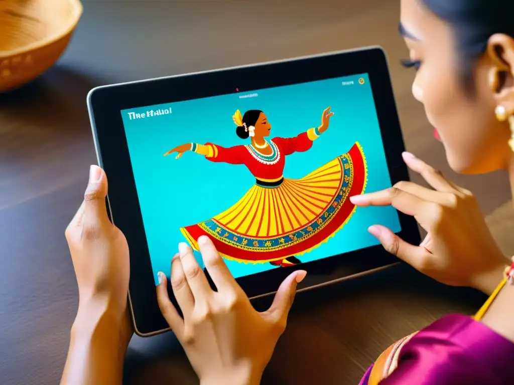 Un ebook interactivo muestra danzas del mundo en ilustraciones vibrantes y detalladas