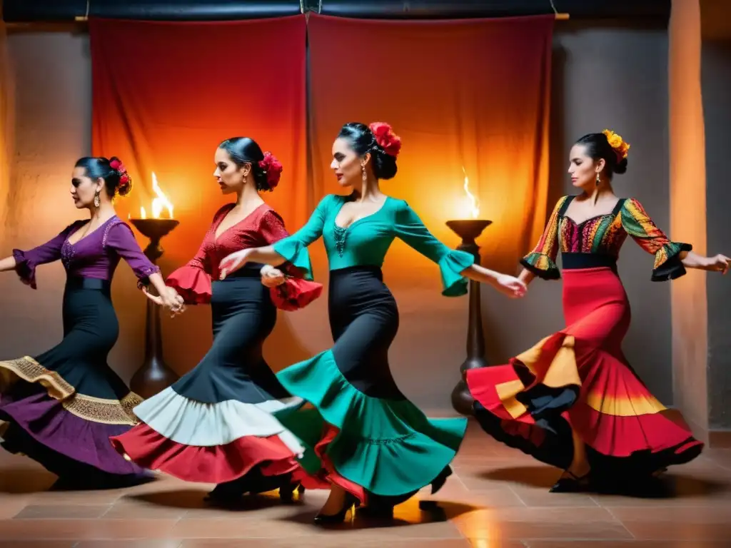 'Emocionante baile flamenco en estudio de danza en Andalucía'