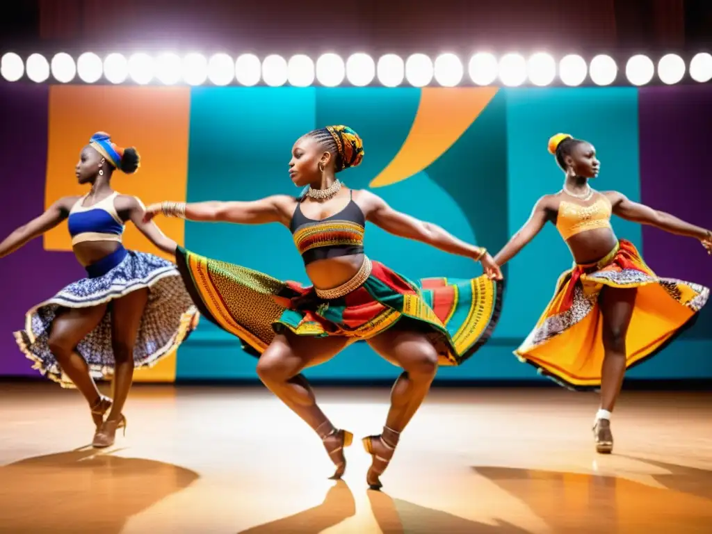 Emocionante danza contemporánea africana tradición con movimientos llenos de gracia y coloridas vestimentas