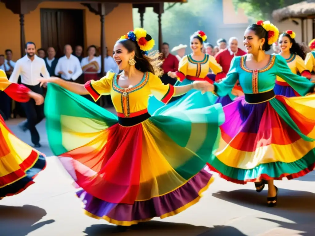 Una emocionante danza española con trajes coloridos, movimientos enérgicos y la zambomba