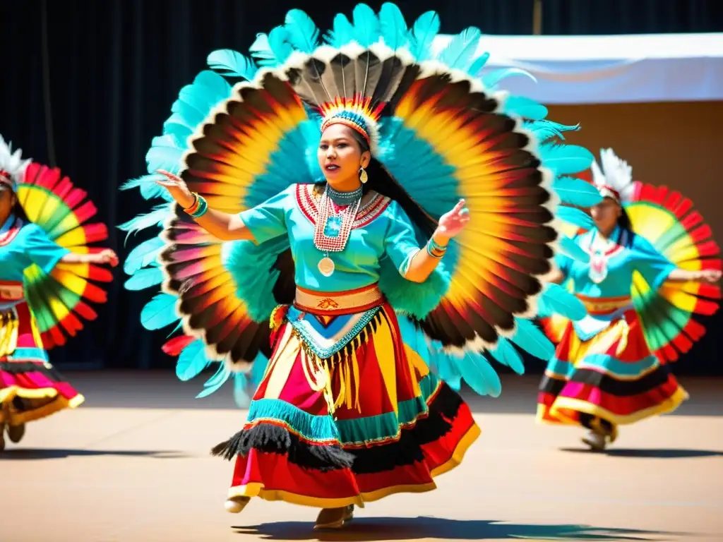 Emotiva danza en el Festival Internacional Danzas Nativas Americanas: coloridos trajes, energía y pasión, rodeados de naturaleza y montañas