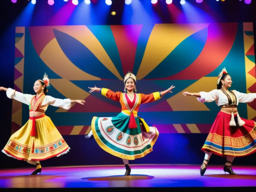 Un espectáculo de danzas tradicionales con influencia intercultural, donde la energía y la pasión se desbordan en un escenario vibrante y colorido