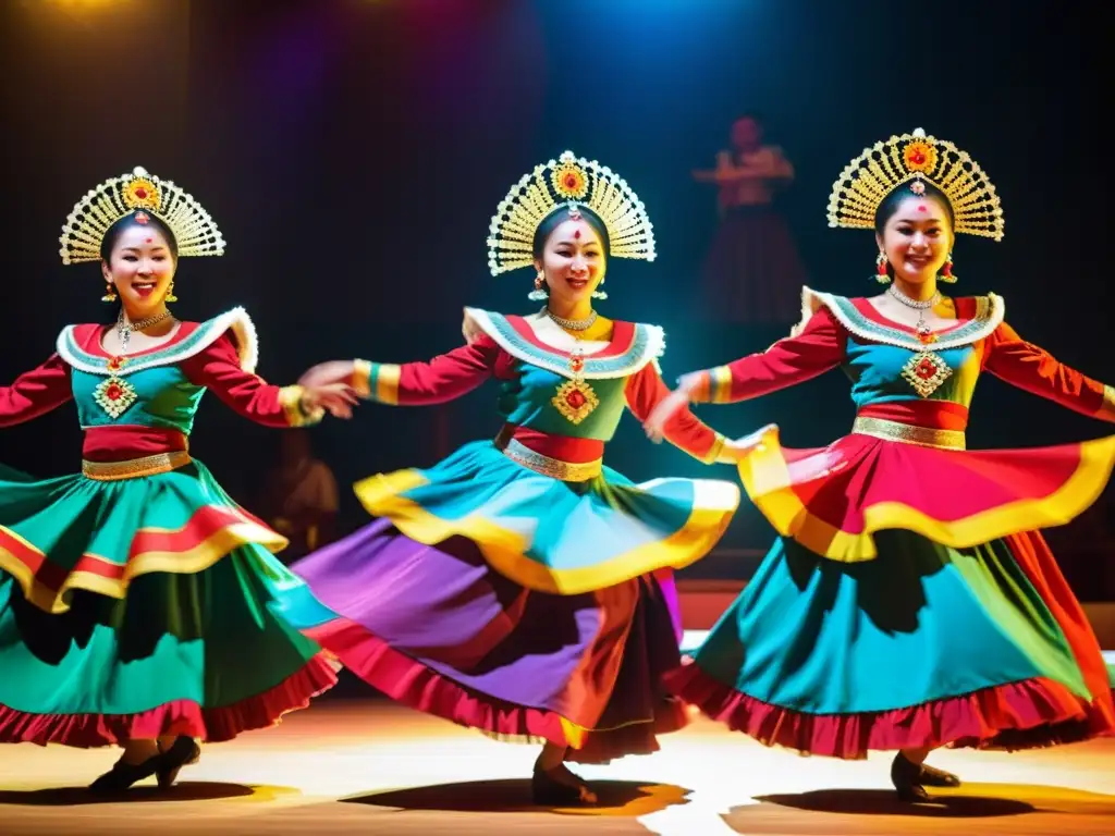 Un espectáculo vibrante de danzas tradicionales, con trajes coloridos y movimientos llenos de pasión y energía