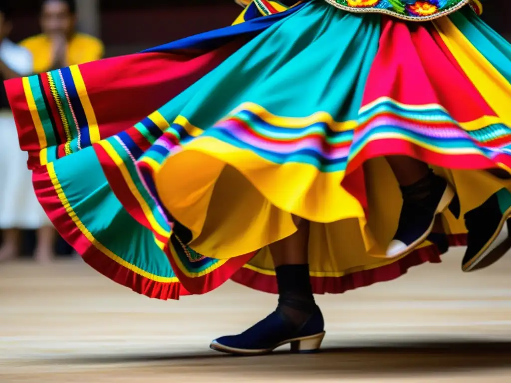 Fandango tradicional Veracruz: Detalle fascinante del zapateado y la energía en la danza, colores vibrantes y pasión cultural