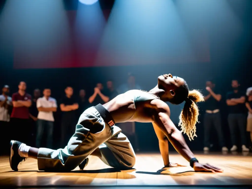 Festival Juste Debout street dancers mostrando su pasión y destreza en una actuación dinámica y llena de energía