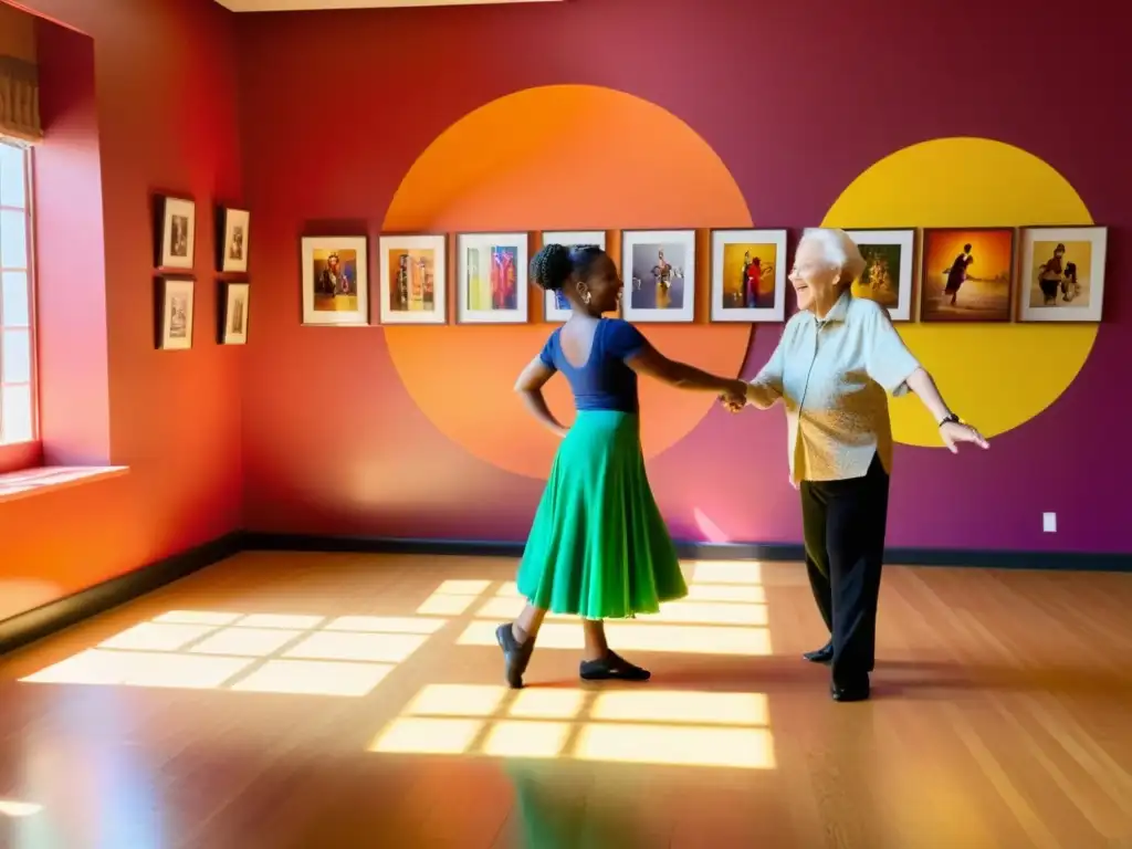 Tres generaciones disfrutan de la danza en un estudio lleno de color y tradición