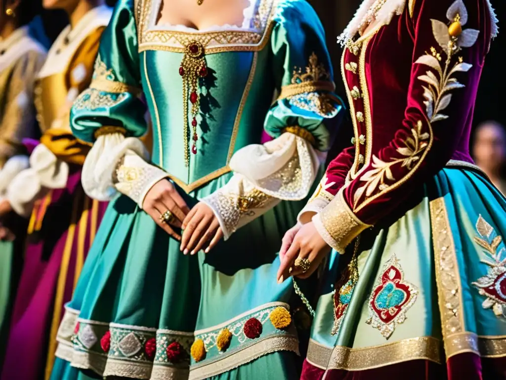 Grupo de artistas con trajes renacentistas en Festival Danza Renacimiento Ferrara Significado, deslumbrante y lleno de elegancia