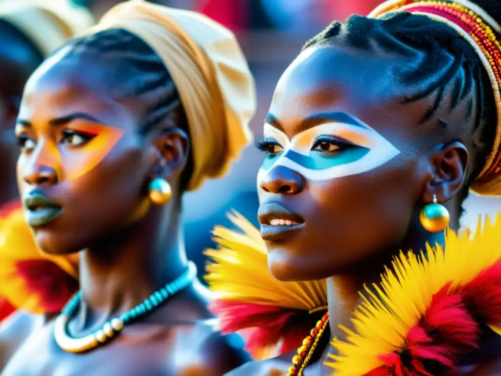 Grupo de bailarines africanos ejecutando técnicas avanzadas de danza competitiva con pasión, precisión y energía cruda