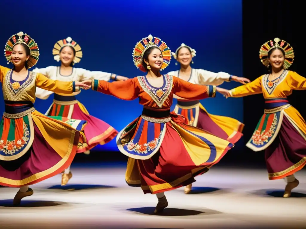 Grupo de bailarines antiguos con trajes vibrantes y significado cultural en danzas antiguas