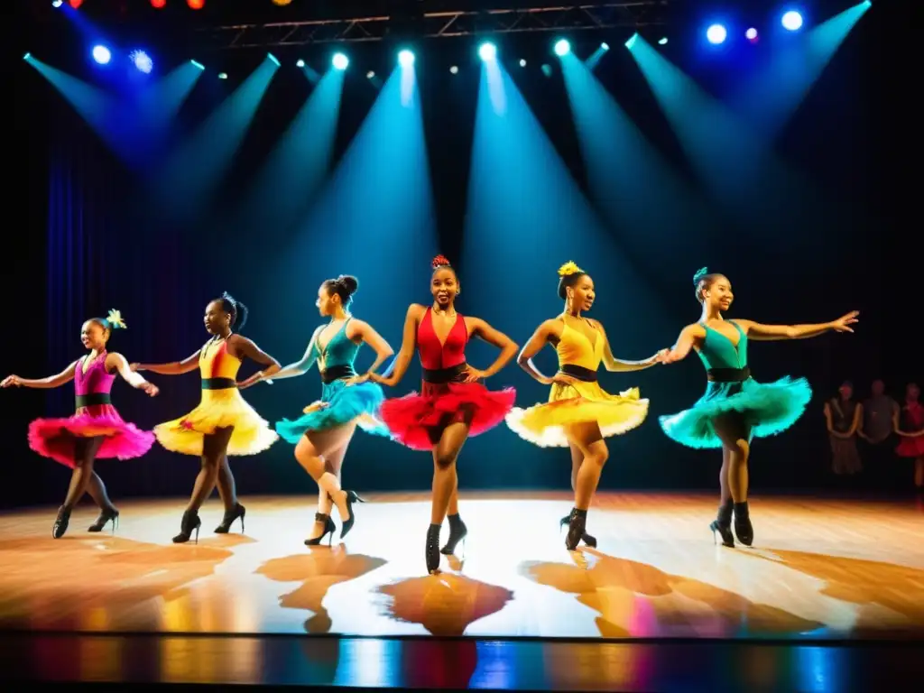 Grupo de bailarines de claqué de diferentes países en un impresionante espectáculo en el Campeonato Mundial de Claqué