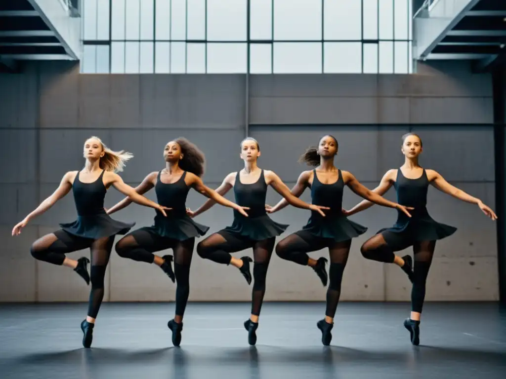 Grupo de bailarines contemporáneos fusionando la danza tradicional con un enfoque innovador y evolutivo