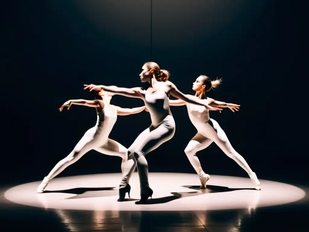 Grupo de bailarines contemporáneos interpretando la danza Butoh