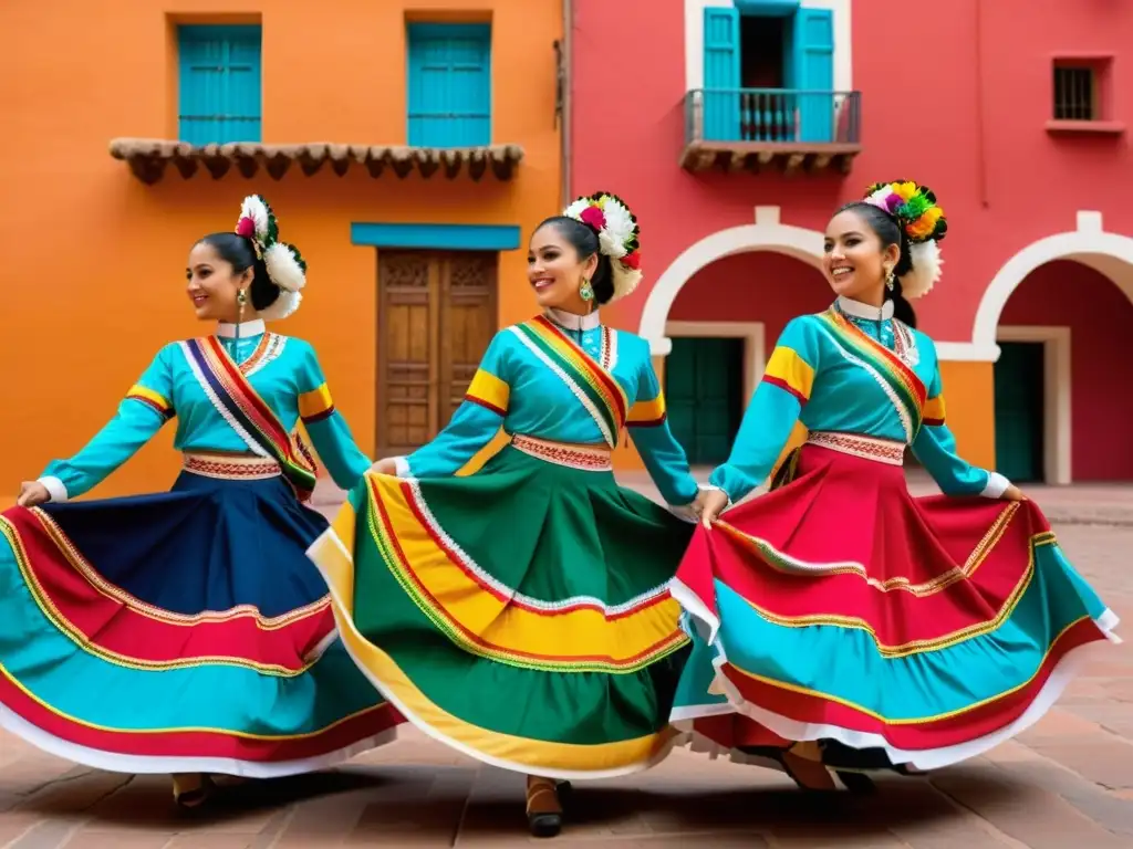 Grupo de bailarines folclóricos en el Festival Internacional de Folklore Zacatecas, con trajes vibrantes y danza zapateado