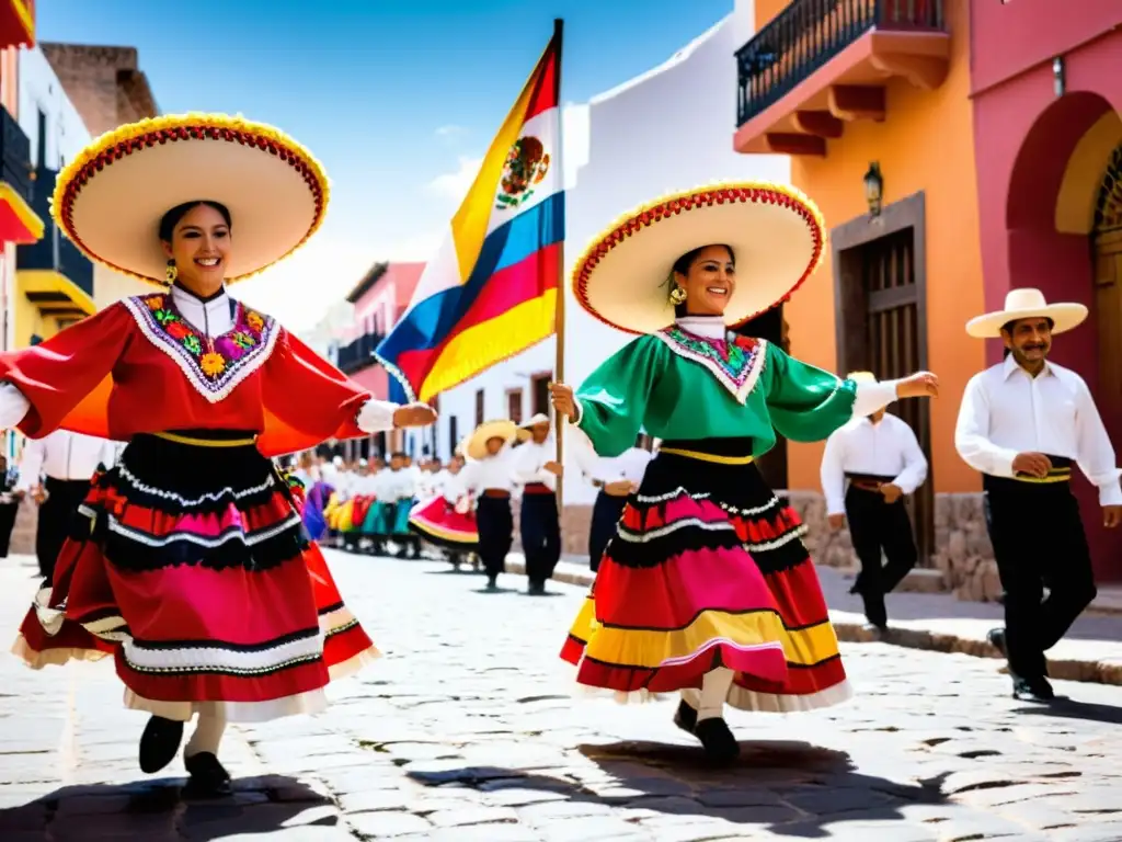 Grupo de bailarines folclóricos en el Festival Internacional Folklore Zacatecas, danzando zapateado entre espectadores admirados