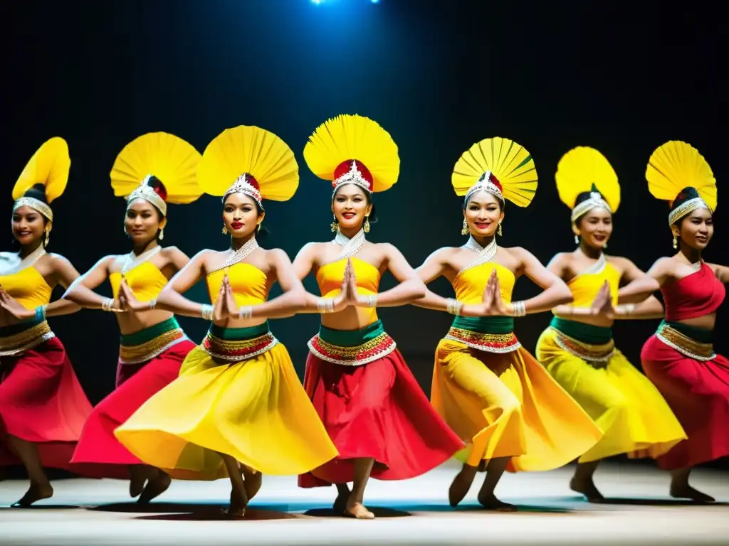 Un grupo de bailarines indonesios ejecutando la Danza Saman, una expresión cultural llena de significado espiritual