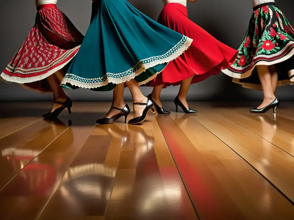 Grupo de bailarines mexicanos y españoles en estudio, zapateado y flamenco crean una conexión única y apasionada